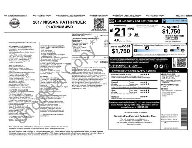 2 thumbnail image of  2017 Nissan Pathfinder Platinum
