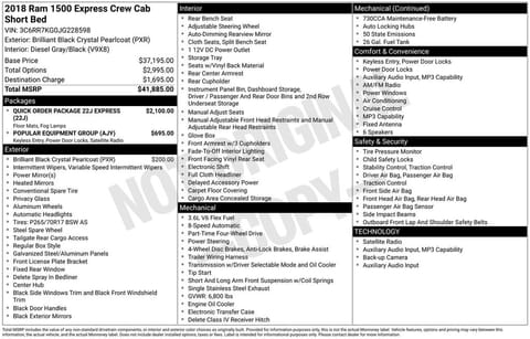 1 image of 2018 Ram 1500 Express