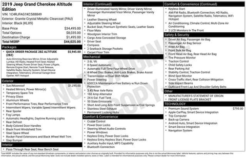 1 image of 2019 Jeep Grand Cherokee Altitude