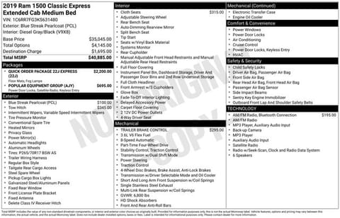 1 image of 2019 Ram 1500 Classic Express