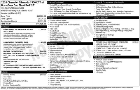 1 image of 2020 Chevrolet Silverado 1500 LT Trail Boss