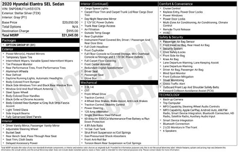 1 image of 2020 Hyundai Elantra SEL