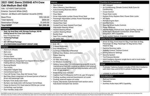 1 image of 2021 GMC Sierra 2500HD AT4