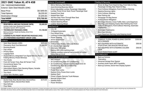 1 image of 2021 GMC Yukon XL AT4