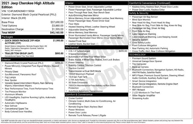 5 thumbnail image of  2021 Jeep Cherokee Limited