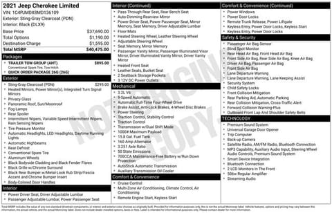 1 image of 2021 Jeep Cherokee Limited