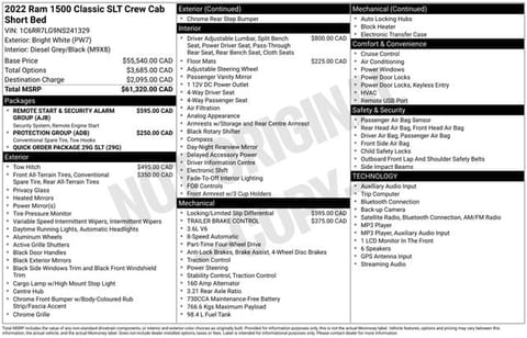 1 image of 2022 Ram 1500 Classic SLT