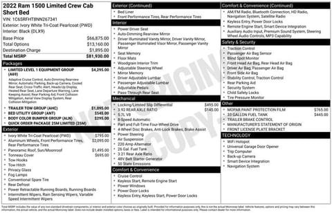 1 image of 2022 Ram 1500 Limited