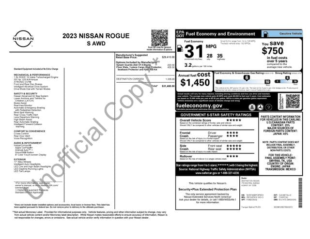 1 placeholder image of  2023 Nissan Rogue S