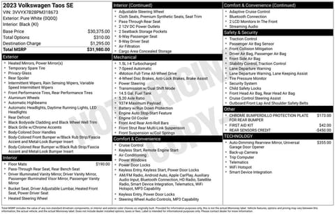 1 image of 2023 Volkswagen Taos 1.5T SE