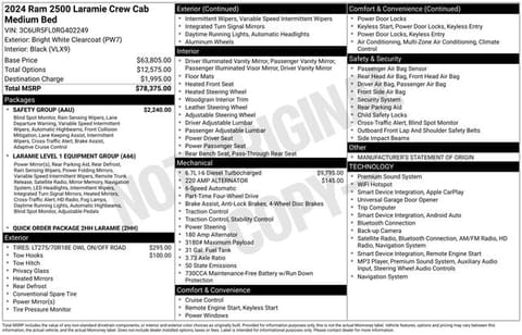 1 image of 2024 Ram 2500 Laramie