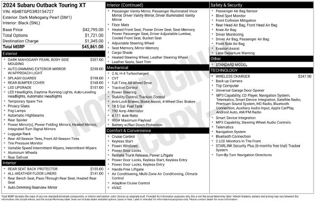 3 thumbnail image of  2024 Subaru Outback Touring XT