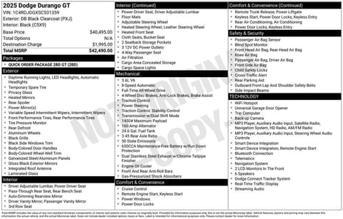 1 image of 2025 Dodge Durango GT