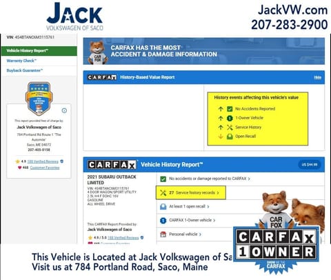 1 image of 2021 Subaru Outback Limited