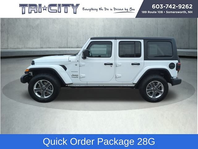 Used 2019 Jeep Wrangler Unlimited Sahara with VIN 1C4HJXEN9KW620715 for sale in Somersworth, NH