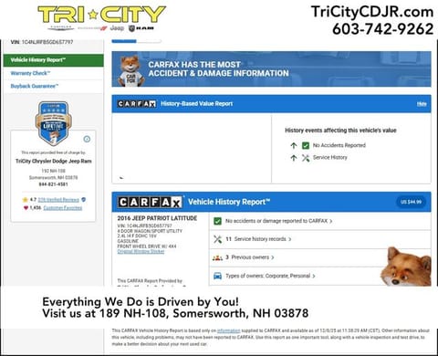 1 image of 2016 Jeep Patriot Latitude