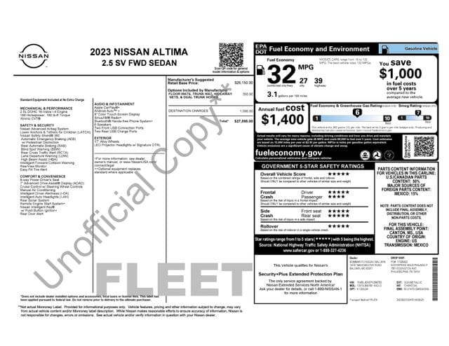 4 thumbnail image of  2023 Nissan Altima 2.5 SV
