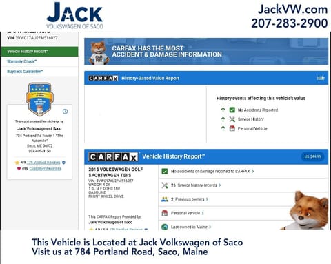 1 image of 2015 Volkswagen Golf SportWagen S