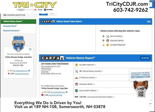 2014 RAM Ram 2500 Pickup Tradesman's photo