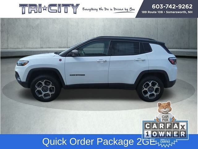 Used 2022 Jeep Compass Trailhawk with VIN 3C4NJDDB2NT144813 for sale in Somersworth, NH