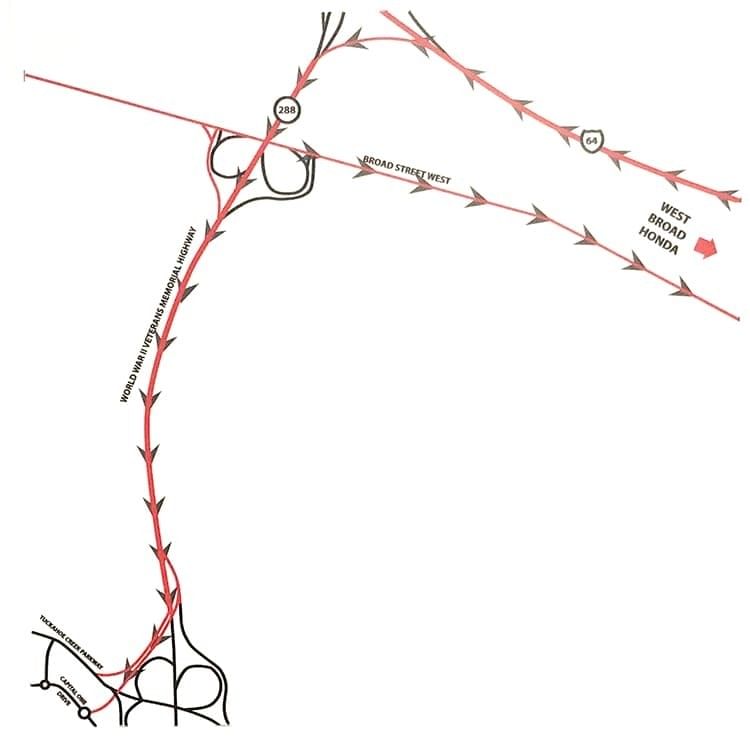 West Creek Shuttle Map