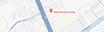 map of West Broad Honda