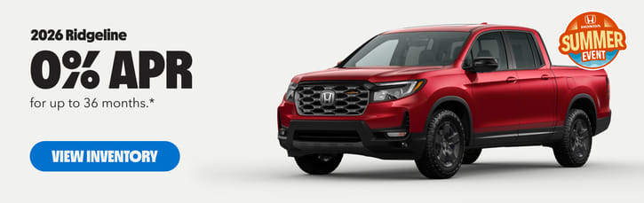 New 2026 Honda Ridgeline Finance Special 0% APR APR Special