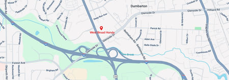 map of West Broad Honda