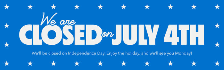 WB Honda is closed on July 4th
