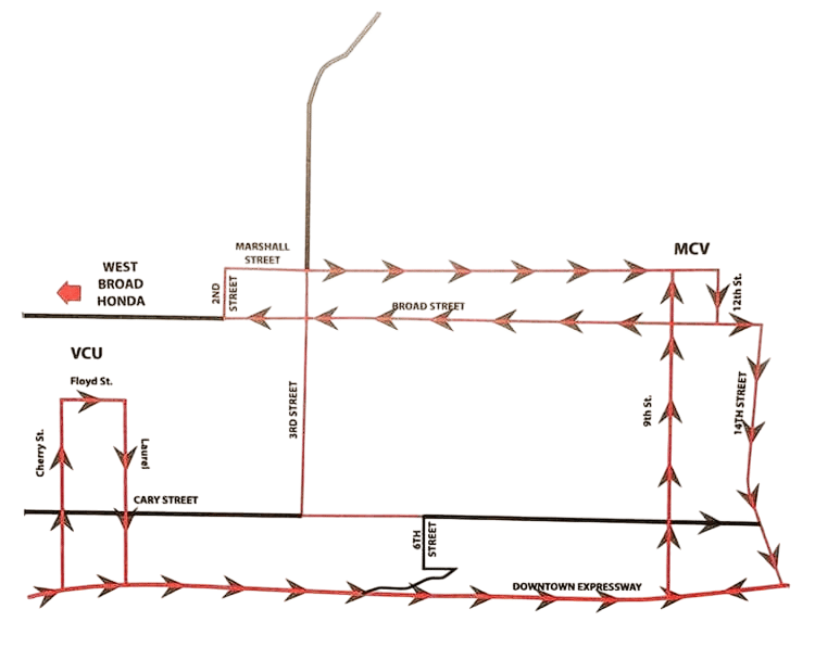 Downtown Shuttle Map