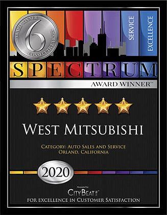 Spectrum Award Winner 2020 poster with 5 stars for West Mitsubishi