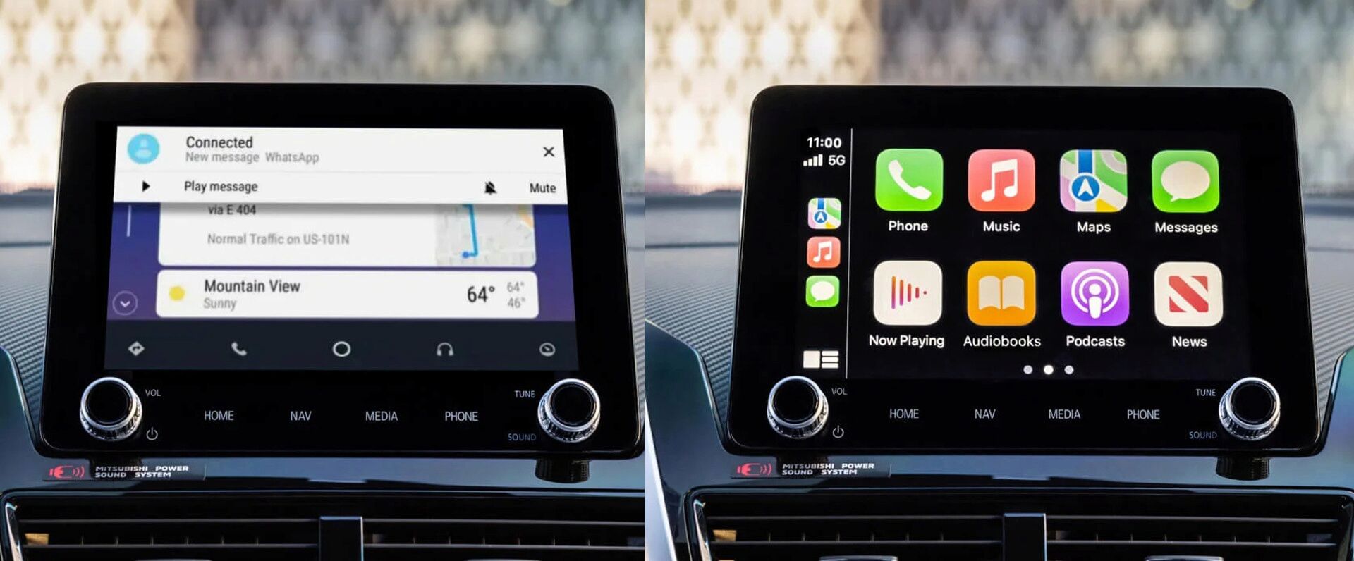 Two 8-inch infotainment screen in the 2023 Mitsubishi Eclipse Cross