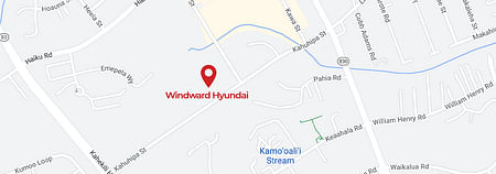 map of Windward Hyundai