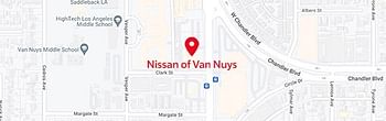map of Nissan of Van Nuys