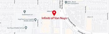map of INFINITI of Van Nuys