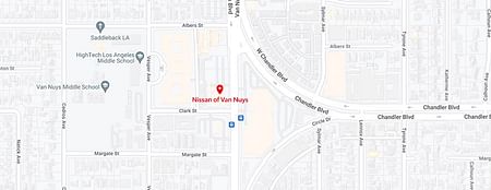 map of Nissan of Van Nuys