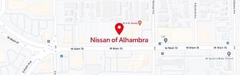 map of Nissan of Alhambra