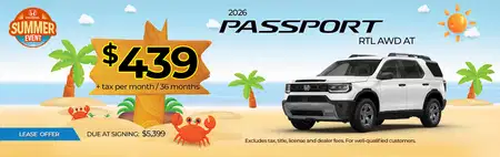 Lease 2026 Honda Passport RTL $439